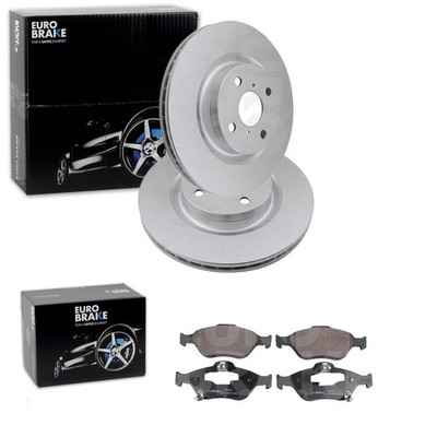 EuroBrake BREMSSCHEIBEN 280mm + BELÄGE VORNE passend für TOYOTA YARIS P13