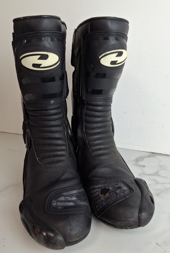 Held Motorcycle Boots Used  Black Racing Sport Riding G293