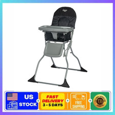 Cosco Kids Simple Fold High Chair Black Portable Folding Baby Feeding Seat