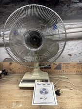 Vintage Sears Oscillating 3-Speed 16” Fan  Model #453-803600 Translucent Blade