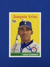 Signed Card Auto 2007 Topps Heritage #462 Joaquin Arias Texas Rangers autograph