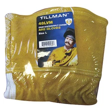 Tillman 48Lvm Welding Gloves, 3-1/2 In Gauntlet Cuff, Straight Thumb, Goatskin,