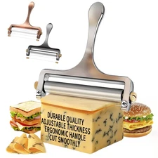 TOPULORS Wire Cheese Slicer Stainless Steel Handheld Cheese Cutter for Mozzar...