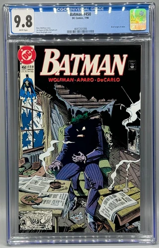 Batman #450 DC Comic Book 7/90 White Pages CGC 9.8 Graded Brief Joker Origin