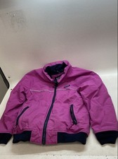 Lands' End Girls Pink Squall Jacket Fleece Lined Full Zip Sz S 8