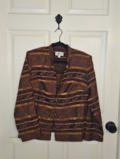 Vintage 90s Danny Nicole Tapestry Blazer 16W Cottagecore Bohochic Whimsigoth