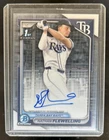 2024 Bowman Draft Nathan Flewelling Chrome Auto 1st Prospect #CPA-NF Rays