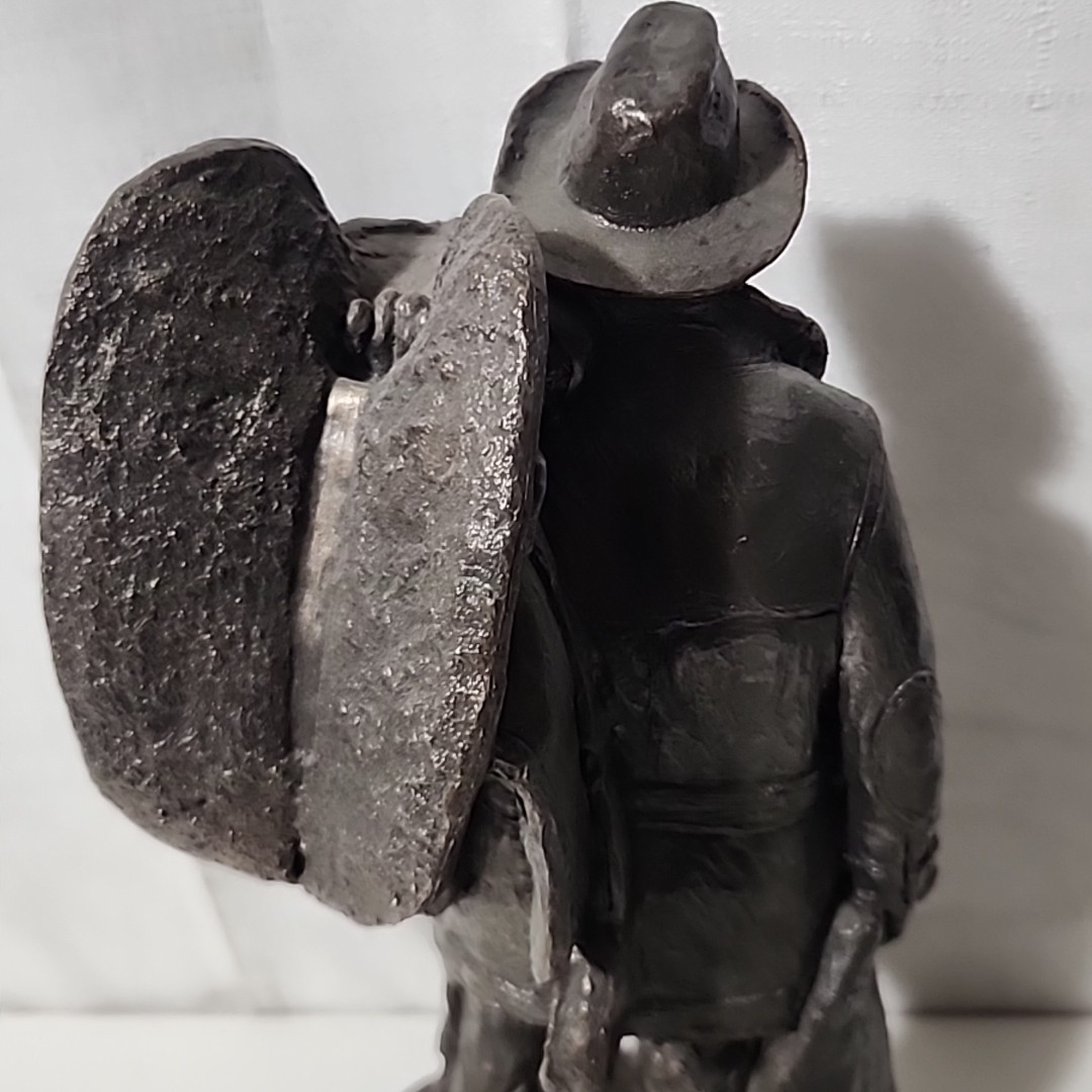 Michael Garman Bronzed Western Sculpture Statue Signed 1999 Rare