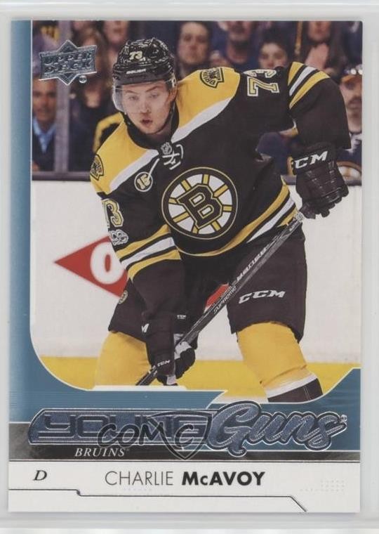 2017-18 Upper Deck Young Guns Charlie McAvoy #242 Rookie RC 4ry