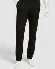 Alfani Men's Black Solid Slim Fit Stretch Suit Pants Size 30W 30L