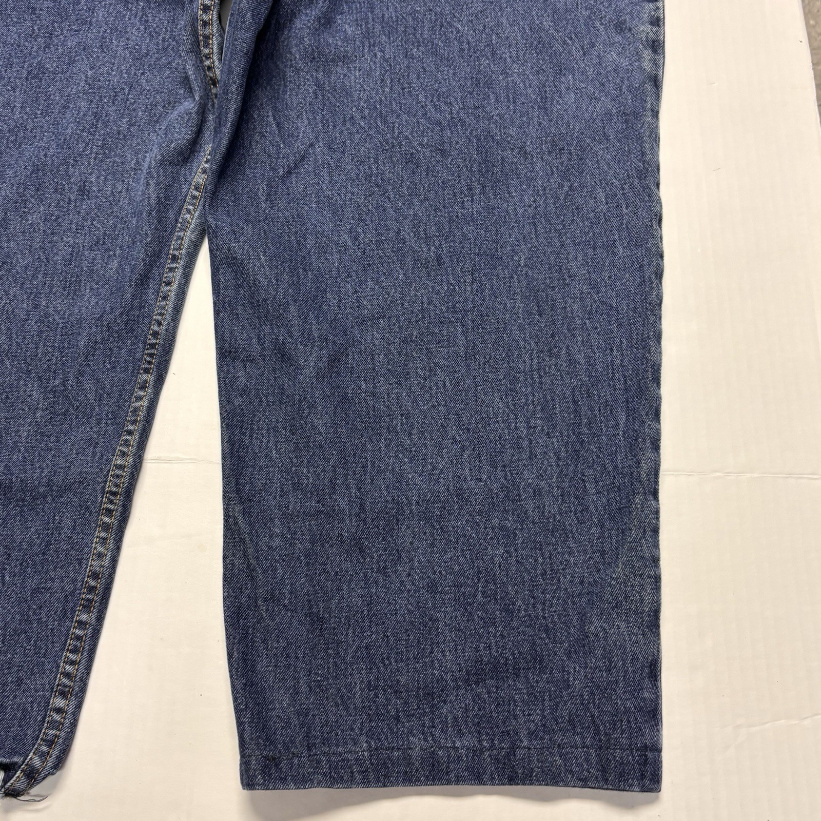 Levis 550 Modified Inseam Denim Jeans Men 52/26 Dark Wash Blue Stretch MODIFIED thumbnail 19