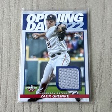 Topps 2022 Opening Day Opening Day Relics Zack Greinke Astros #ODR-ZG
