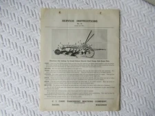 1921 J.I Case grand detour plows steel frame beam service instructions No. 38
