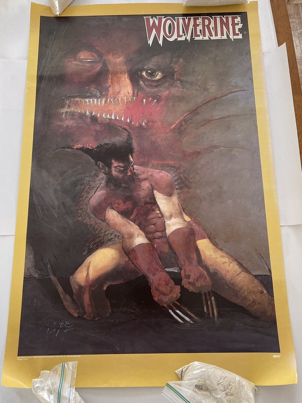 vintage Wolverine 1989 Marvel Poster original poster  2528