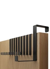 10PCS Black Over Door Hooks Dual-Sided for Towels Accessories Clothes Storage