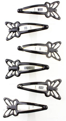 Snap Hair Clip Plain Colourful Bendy Click Clack Hair Slides Girls Hair Snappy - Picture 5 of 37