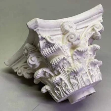 OUTWATER Decorative Resin Corinthian Capital For 6" Dia Fiberglass Columns White