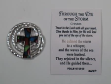Y1 THROUGH THE EYE OF THE STORM cross Pocket token Charm ganz troubled times