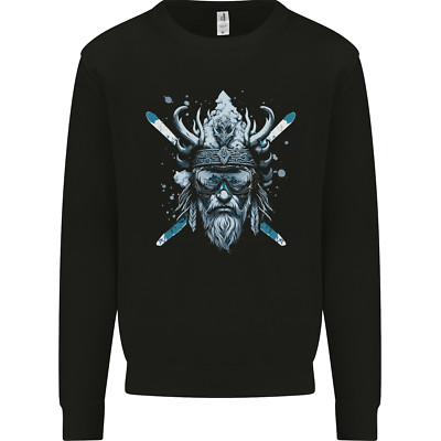 Skifahren Wikinger Ski Herren Sweatshirt Pullover