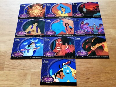 Disneys Treasures Series 3 Trading ALADDIN Trading Card Insert Set Of 10 Cards