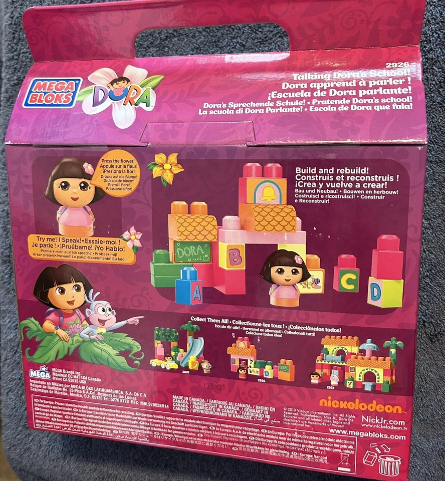 DORA'S Adventure Mega Bloks 2926 Dora Explorer Talking School Building Set New - Image 2 of 2