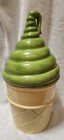 Vintage ice cream cone cookie jar~green~15in~unmarked — photo 4