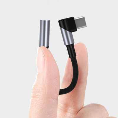 Elbow USB Type C To 3.5 Jack Earphone Adapter USB-C 3 5mm Audio Cable Converter,