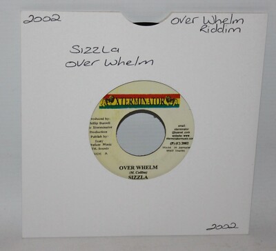 Sizzla  - Over Whelm - 2002 Jamaica Vinyl 7'' Single - Xterminator