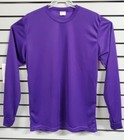 Augusta Sportswear Purple Long Sleeves Moisture Wicking Basic Shirt Men's Size M