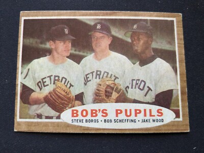 1962 Topps Baseball Card # 72 Bob's Pupils - Detroit Tigers (VG/EX)