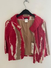 New J Crew Ladies Jacket Blazer Uk 10 Us 6 Die Dye Red -beige