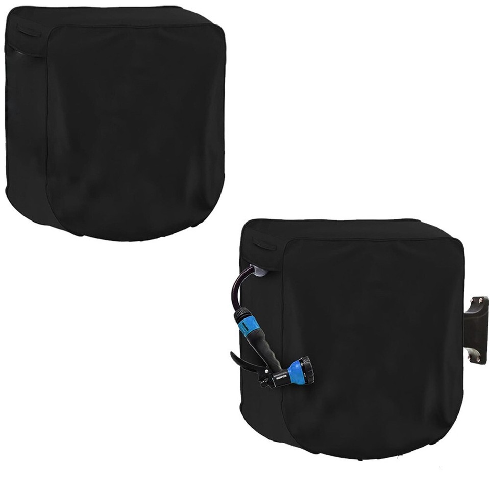 Wall Mounted Garden Hose Retractable Reel Cover Outdoor Dust Cover eBay