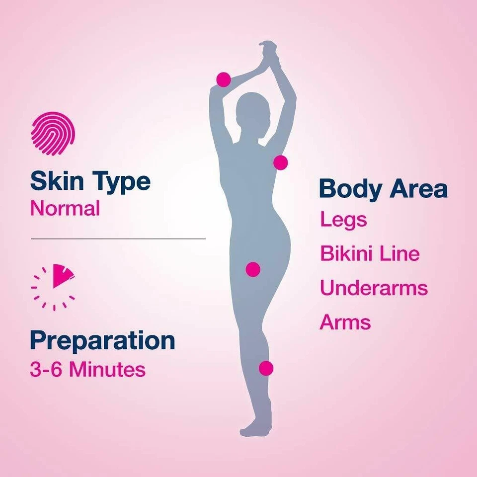 3x Veet Silk & Fresh Hair Removal Cream, Normal Skin -100 g Free Shipping - Image 3 of 4