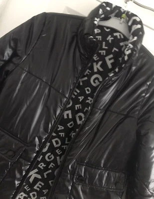Doudoune réversible noir brillant logo blanc KARL LAGERFELD 36 38 - Photo 1/4