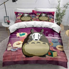 Single King Single Double Queen King Bed Quilt Doona Duvet Cover Set Totoro