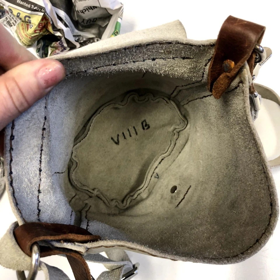 Bolso Bandolera Hippie Boho De Colección Años 70 80 Gris Cuero Guijarro Bolso de Hombro Foto 2 de 4