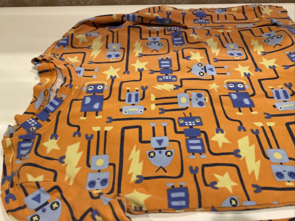 Набор из двух пижам Gymboree для мальчика размер 6 оранжевый робот - Изображение 2 из 4