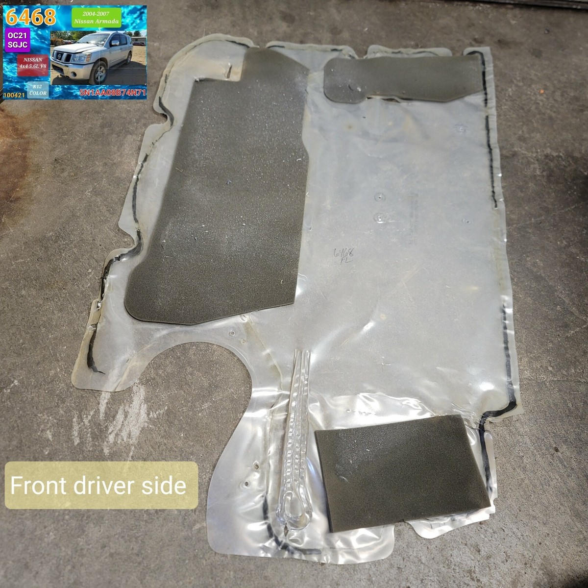2個セット FRONT LEFT DOOR PANEL PLASTIC SHEET* for 2004-2007 NISSAN ARMADA