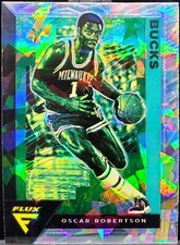 2020-21 Panini Flux Oscar Robertson Cracked Ice #183 Bucks C108