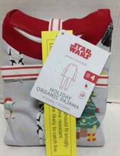 NEW Pottery Barn Kids Size 4 Star Wars Holiday Organic Pajama Set Darth Vader