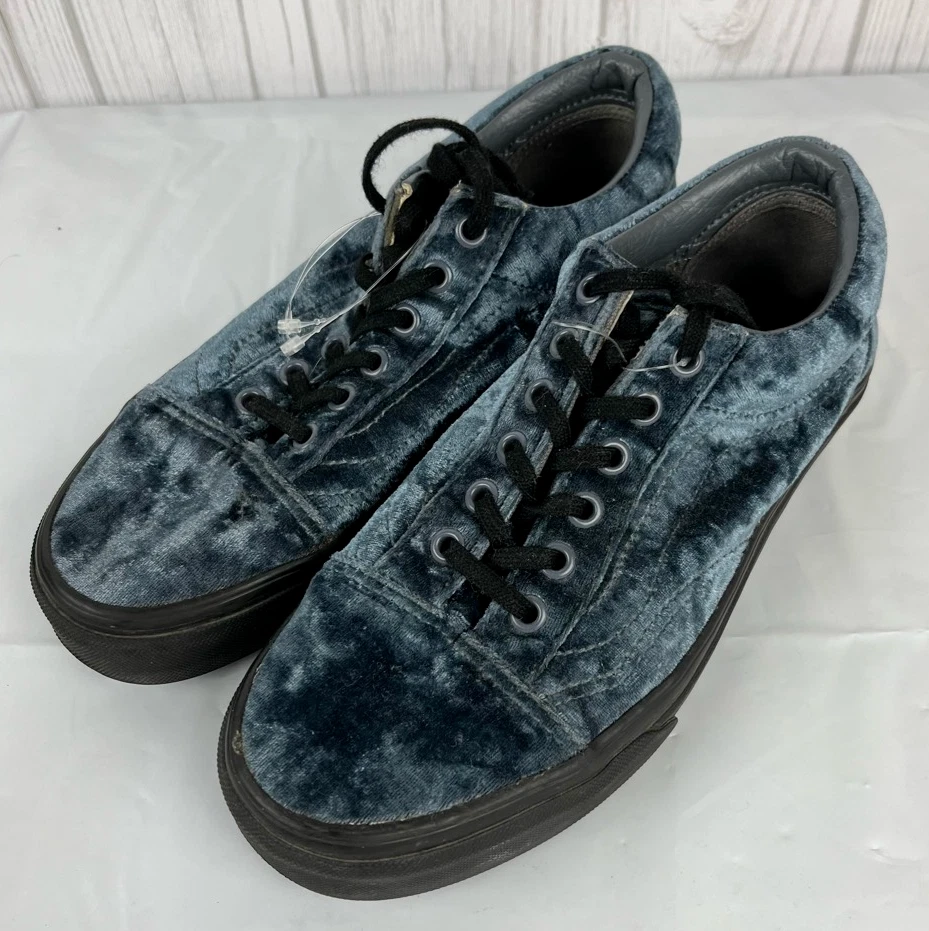 Scarpe da skate Vans unisex fuori parete blu 721278 tela stringate 6M 7 5W EUR 38