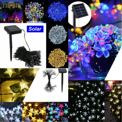20/300 LED Solar Power Fairy Garden Lights String Outdoor Party Wedding ...
