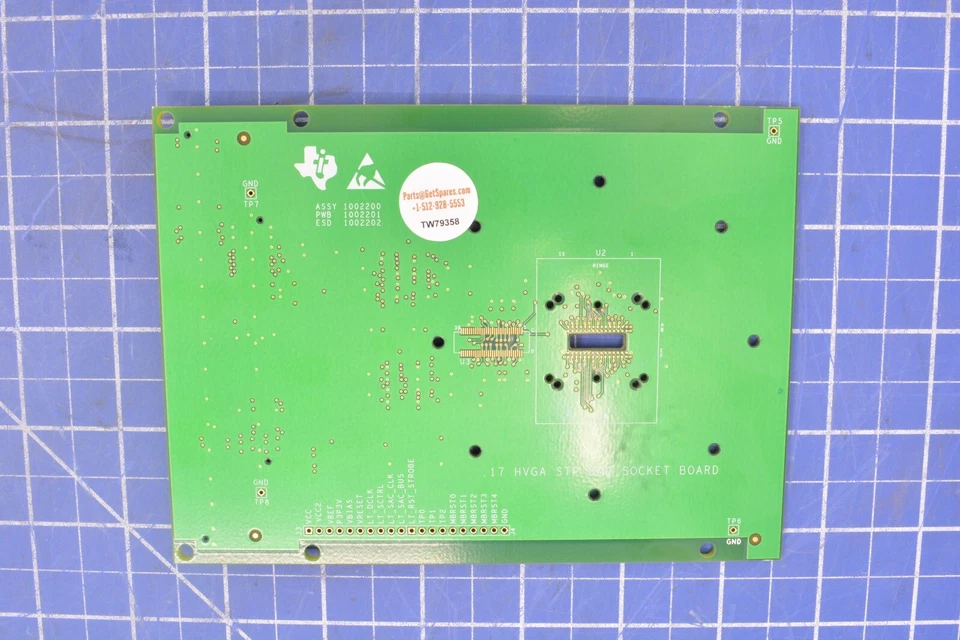 1002201 / 17 HVGA STP DMD SOCKET BOARD,ASSY 1002200, TIDLP-15709-02 / TEXAS INT Foto 2 de 4