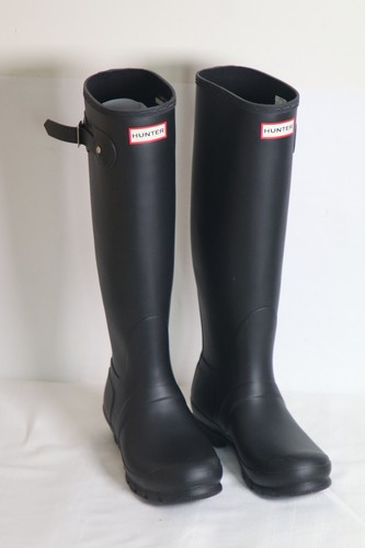 Hunter Original Rain Boots Black Mate Sz 8US #2264