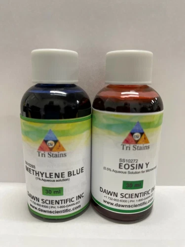 Eosin Y 0.5% w/v and Methylene Blue 1% w/v Aqueous Solution