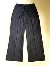 Mens Pants-DOCKERS-D3-black cotton blend straight leg-32x32