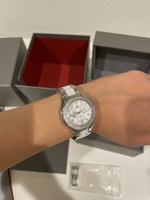 Michele Tahitian Ceramic Stainless Steel White Diamond  display picture 2