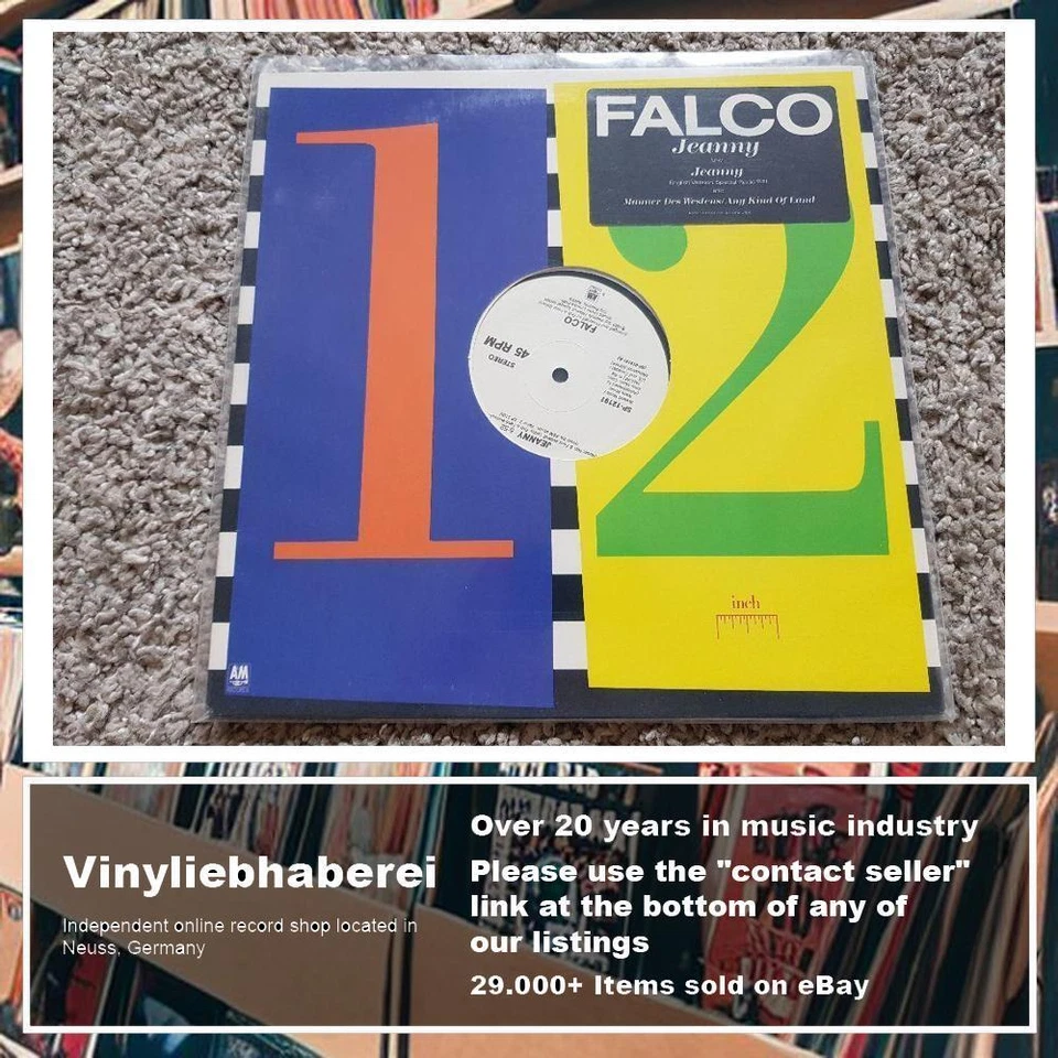 12" LP Falco - Jeanny US Promo Vinyl ENGLISH VERSION - Image 3 of 4