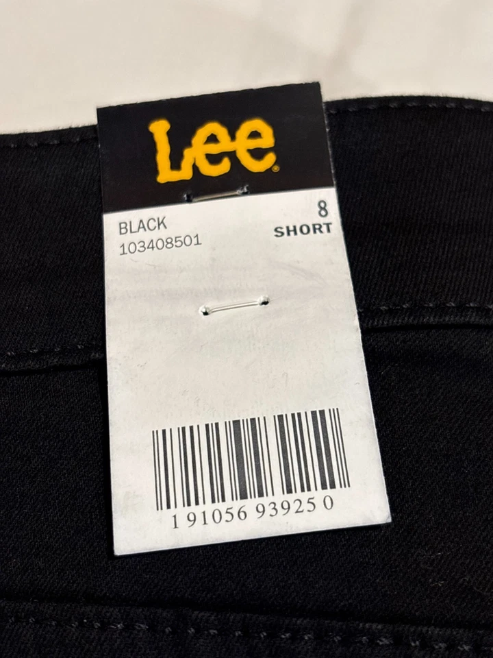 Lee Womens Black Straight Leg Pants Regular Fit Mid Rise Stretch Size 8 NWT - Image 4 of 4
