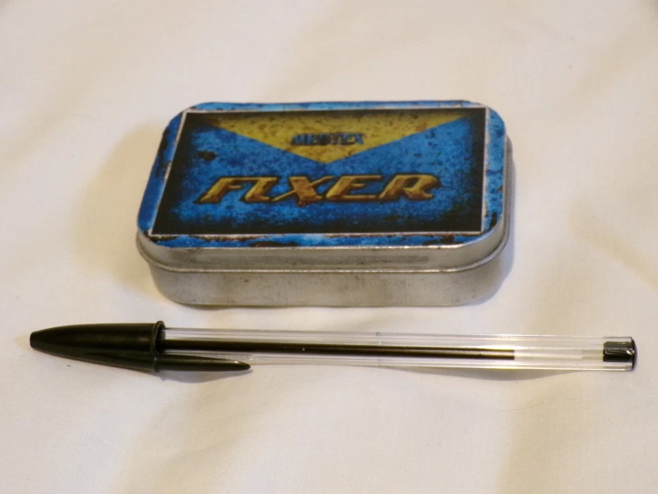Fallout Med-Tek Fixer Mini Tobacco Tin –Printed Label Custom Replica – Used - Image 4 of 4